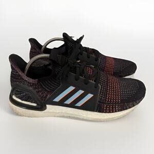 Adidas UltraBoost 19 Black Glow Blue Sneakers Running Shoes 11